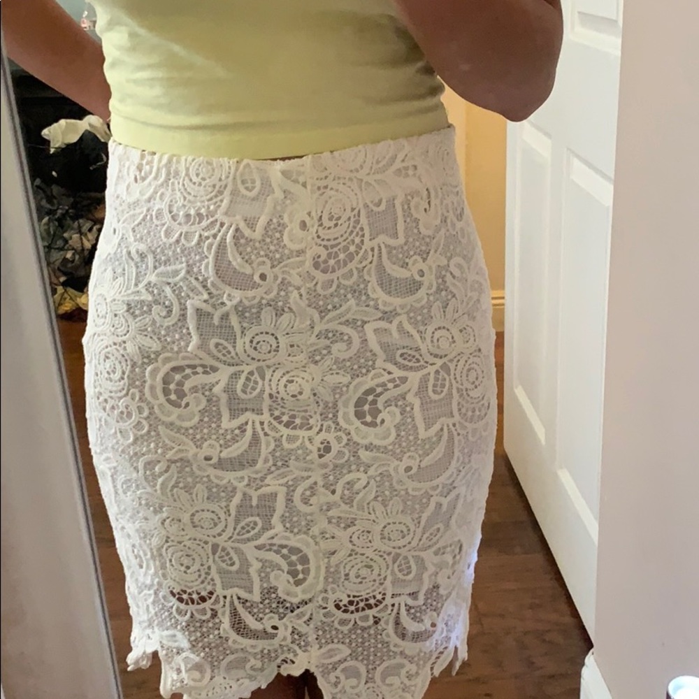 Forever 21- white lace skirt